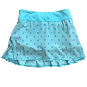 Lululemon Pace Setter Skirt in Stripe Dot Printed Angel Blue Rare Size 4 Tall